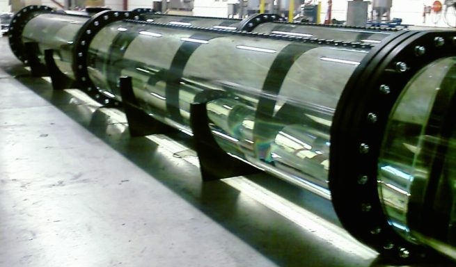 1.2m HDPE flatpack tube – large diameter engineering 1.2 meter transparent flatpack HDPE tube – algae cultivation system